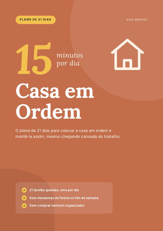 Capa do guia Casa em Ordem em 15 Minutos
